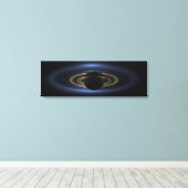 Mosaik des Saturn-Systems, das von der Sonne zurüc Leinwanddruck (Insitu (Holzboden))