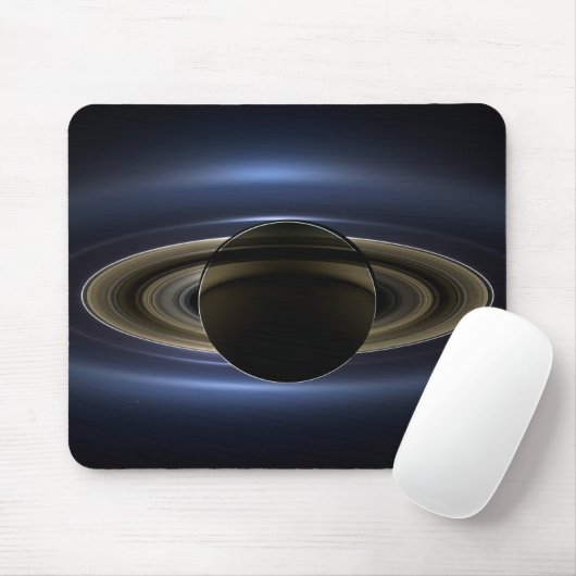 Mosaik des Saturn-Systems, das von der Sonne zurüc Mousepad (Mit Mouse)