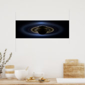 Mosaik des Saturn-Systems, das von der Sonne zurüc Poster (Küche)
