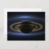 Mosaik des Saturn-Systems, das von der Sonne zurüc Postkarte (Vorne/Hinten)