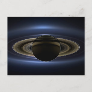 Mosaik des Saturn-Systems, das von der Sonne zurüc Postkarte
