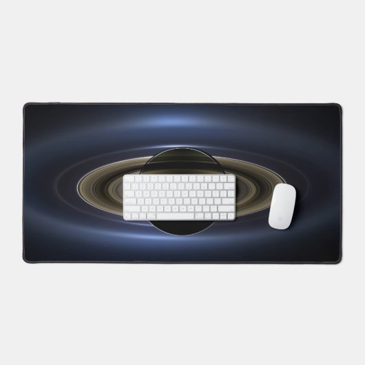 Mosaik des Saturn-Systems, das von der Sonne zurüc Schreibtischunterlage (Tastatur & Maus)