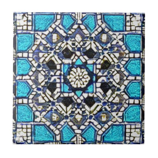 Mosaik-Design der roten Marine Fliese (Vorderseite)