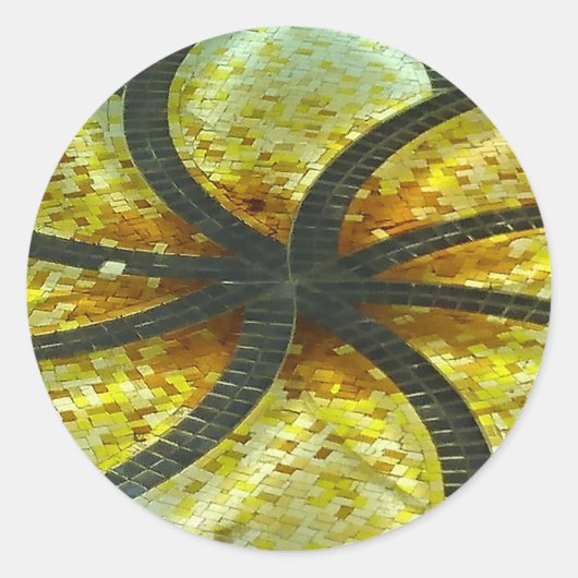 Mosaik Design Round Sticker (Vorderseite)