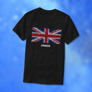 Mosaik Design (White Text)-T - Shirt der Unijacke-