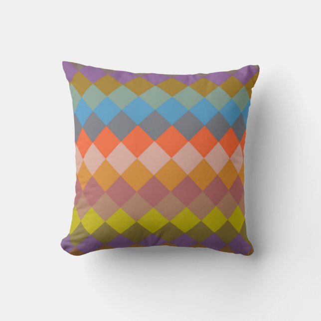 Mosaik Diamond Geometric Muster #12 Kissen (Vorderseite)