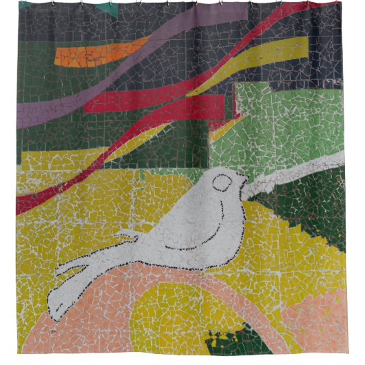 Mosaik Duschvorhang (Vorderseite)