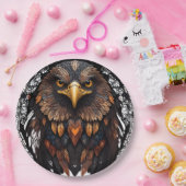 Mosaik Eagle Portrait Rundkissen Pappteller (Party)