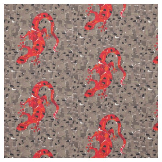 Mosaik-Echsen-Fantasie Stoff (Muster)