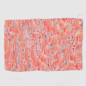 Mosaik-Effekt in pfirsichfarbener und lachsfarbene Golfhandtuch (Horizontal)