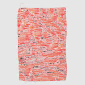 Mosaik-Effekt in pfirsichfarbener und lachsfarbene Golfhandtuch (Vorderseite)