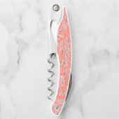 Mosaik-Effekt in pfirsichfarbener und lachsfarbene Kellnermesser (Vorderseite)