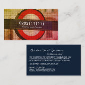 Mosaik-Effekt-Taxi-Service in London Visitenkarte (Vorne/Hinten)