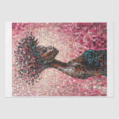 Mosaik einer Schwarzen in der lila Welt Seidenpapier (Vorderseite)