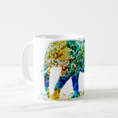 Mosaik Elefantendesign 36 Kaffeetasse (Vorderseite Links)