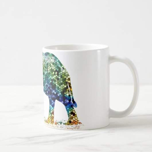 Mosaik Elefantendesign 36 Kaffeetasse (Rechts)