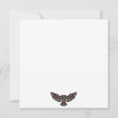 Mosaik farbenfroh Owl mit türkisfarbenem Hintergru Karte (Rückseite)