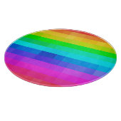 Mosaik farbenfroh Regenbogen Pride Geometric Moder Schneidebrett (Ecke)