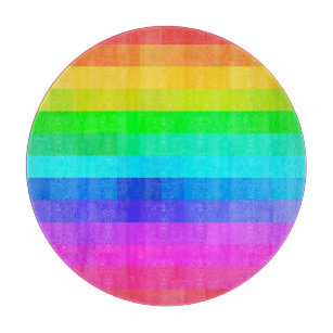 Mosaik farbenfroh Regenbogen Pride Geometric Moder Schneidebrett