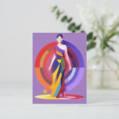 Mosaik, farbig, Frau, Vektordesign Postkarte (Stehend Vorderseite)