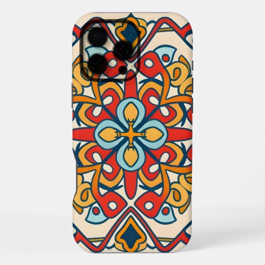 Mosaik farbig, Mandala Pattern iPhone Hülle (Rückseite)