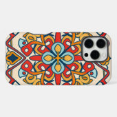 Mosaik farbig, Mandala Pattern iPhone Hülle (Rückseite (Horizontal))