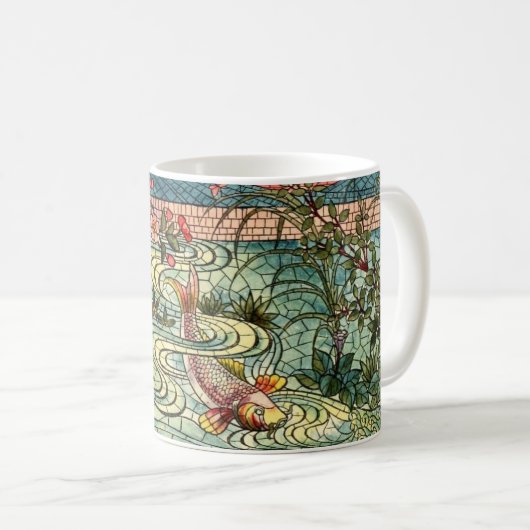 Mosaik-Fische Kaffeetasse (VorderseiteRechts)