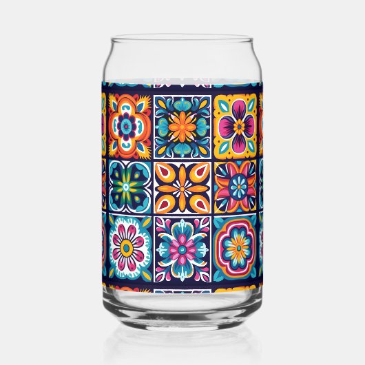 Mosaik-Floral-Mischung Dosenglas (Vorderseite)