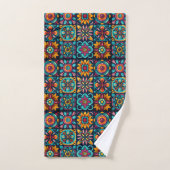 Mosaik Floral Mix Badhandtuch Set (Handtuch)