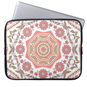 Mosaik Floral Star: Nahtloses Muster Laptopschutzhülle