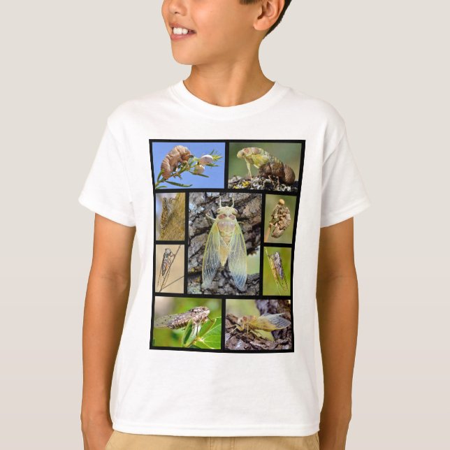 Mosaik-Fotozikaden T-Shirt (Vorderseite)
