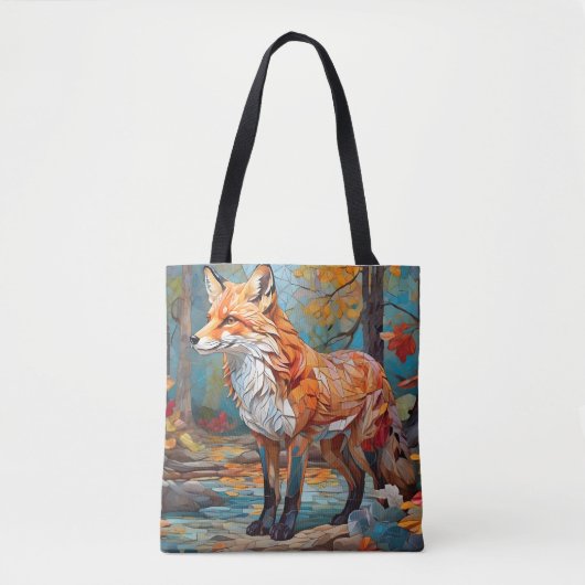 Mosaik Fox Forest Tasche (Vorderseite)
