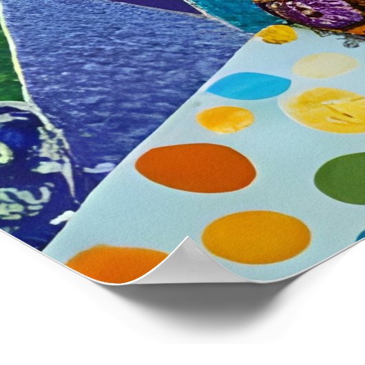 Mosaik: Frauengesicht Poster (Ecke)