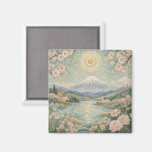 Mosaik-Frühlingsserenität Magnet (Vorderseite/Rückseite)