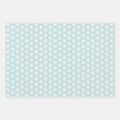 Mosaik für blaue und weiße geometrische Elemente Geschenkpapier Set (Vorderseite 3)