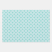 Mosaik für blaue und weiße geometrische Elemente Geschenkpapier Set (Vorderseite 2)