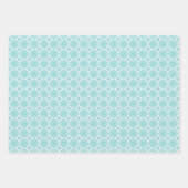 Mosaik für blaue und weiße geometrische Elemente Geschenkpapier Set (Vorderseite)