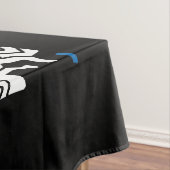 Mosaik Geckos Muster - blau Schwarz-weiß grau Tischdecke (Beispiel)