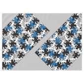 Mosaik Geckos Muster - blau Schwarz-weiß grau Tischdecke (Vorderseite (Horizontal))