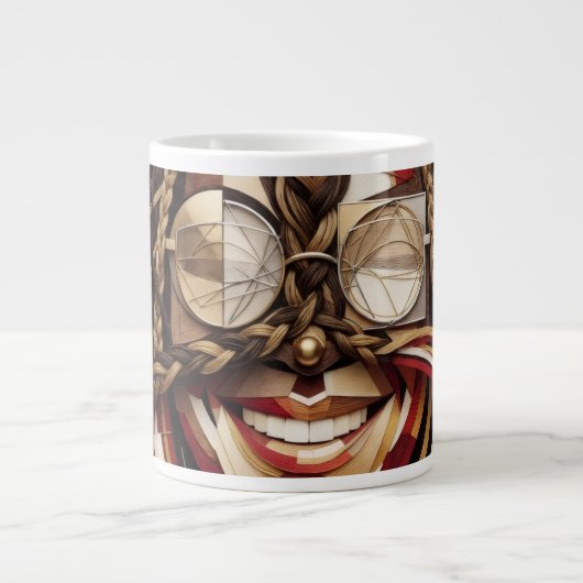 Mosaik-Geist Jumbo-Tasse (Vorderseite)