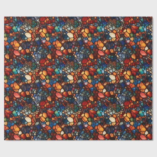 Mosaik Gemstone Geschenkpapier (Flach)