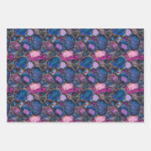 Mosaik Gemstone Muster mit rosa, Lila, blau Geschenkpapier Set (Vorderseite 3)
