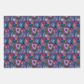 Mosaik Gemstone Muster mit rosa, Lila, blau Geschenkpapier Set (Vorderseite)