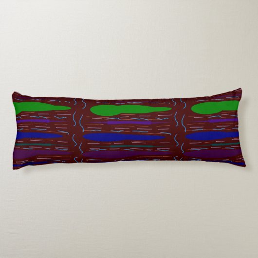 Mosaik gemustert in lila-blauschwarz seitenschläferkissen (Rückseite)