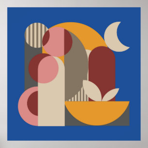 Mosaik Geometric Abstrakt Mural Moderne Kunst Poster