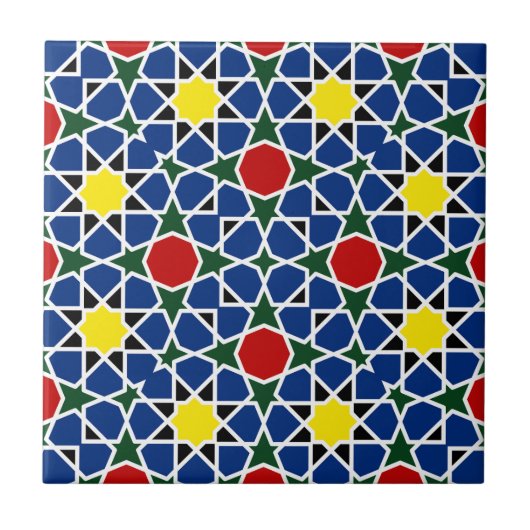 Mosaik Geometric Pattern Design Fliese (Vorderseite)
