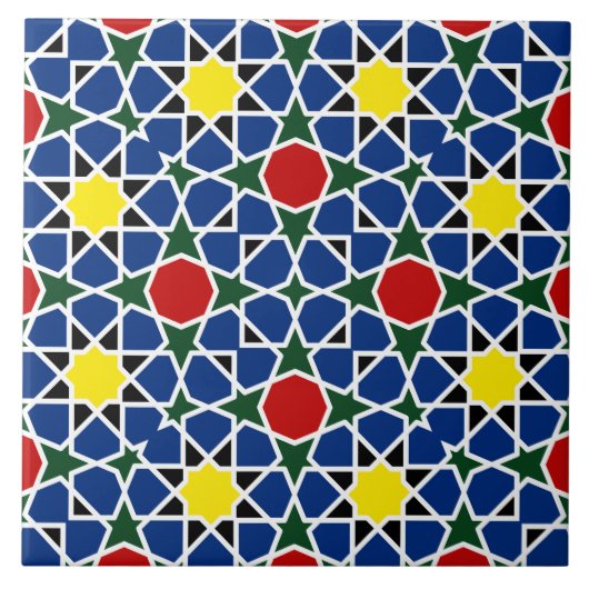 Mosaik Geometric Pattern Design Fliese (Vorderseite)