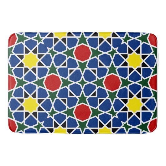 Mosaik Geometric Pattern Design Fliese Badematte (Vorderseite)