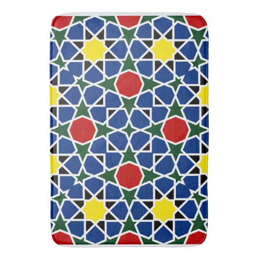 Mosaik Geometric Pattern Design Fliese Badematte (Vorderseite Vertikal)