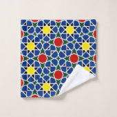 Mosaik Geometric Pattern Design Fliese Badhandtuch Set (Waschlappen)